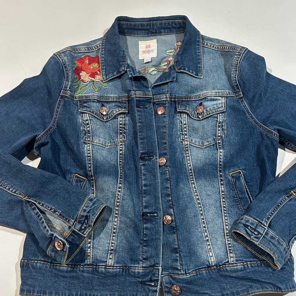 LuLaRoe Embroidered Denim Jacket